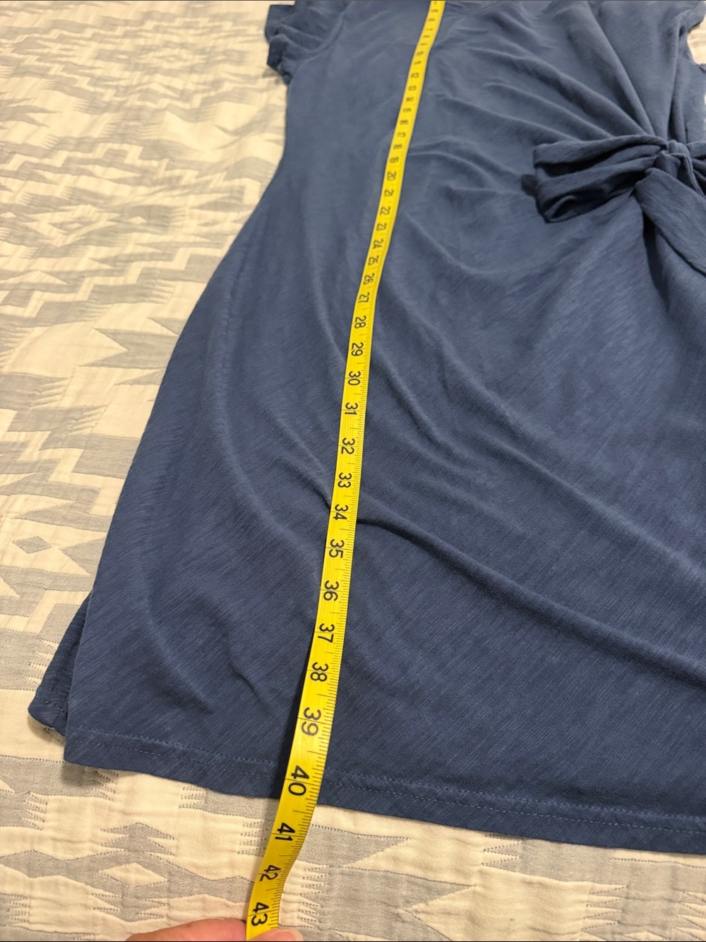 GAP Navy Blue Side-Tie Short Sleeve Tee Dress - Picture 5 of 7